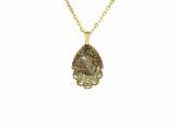 náhrdelník s přívěskem (h) | stará mosaz - bronzit